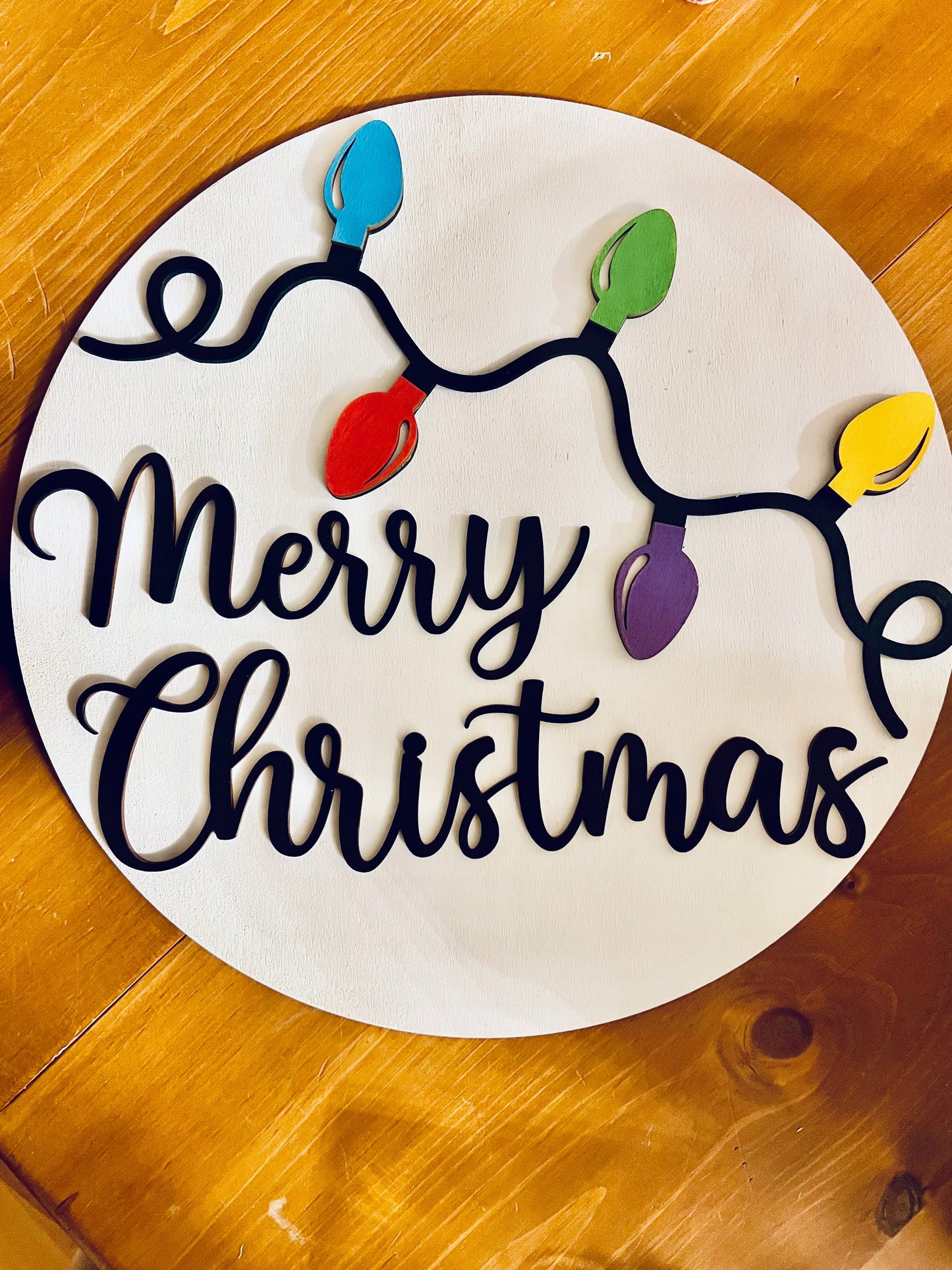 Light Strand Christmas sign