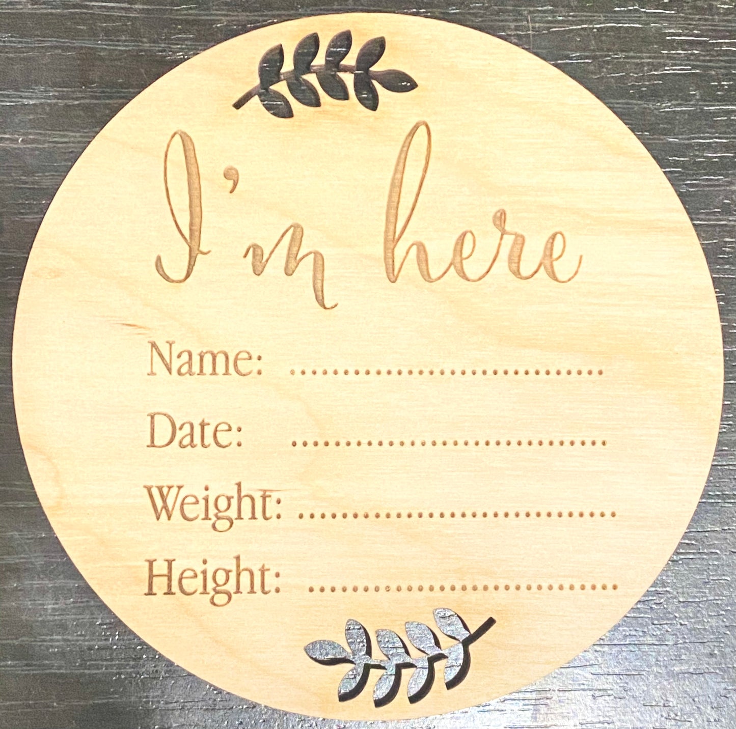 Baby Announcements - Sprig Cut-out theme