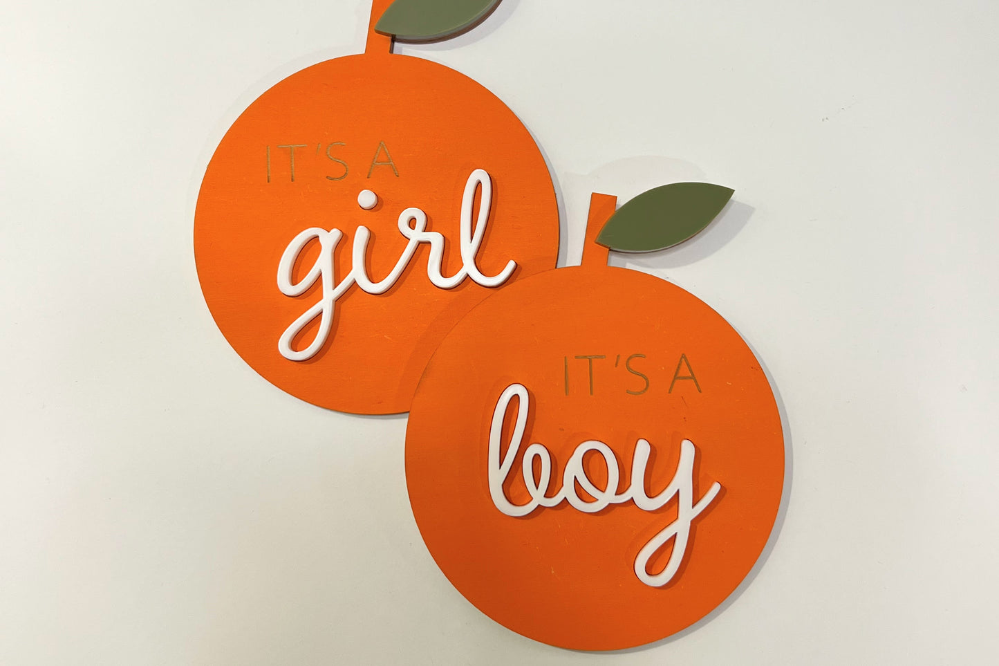 Baby Announcement -Oranges