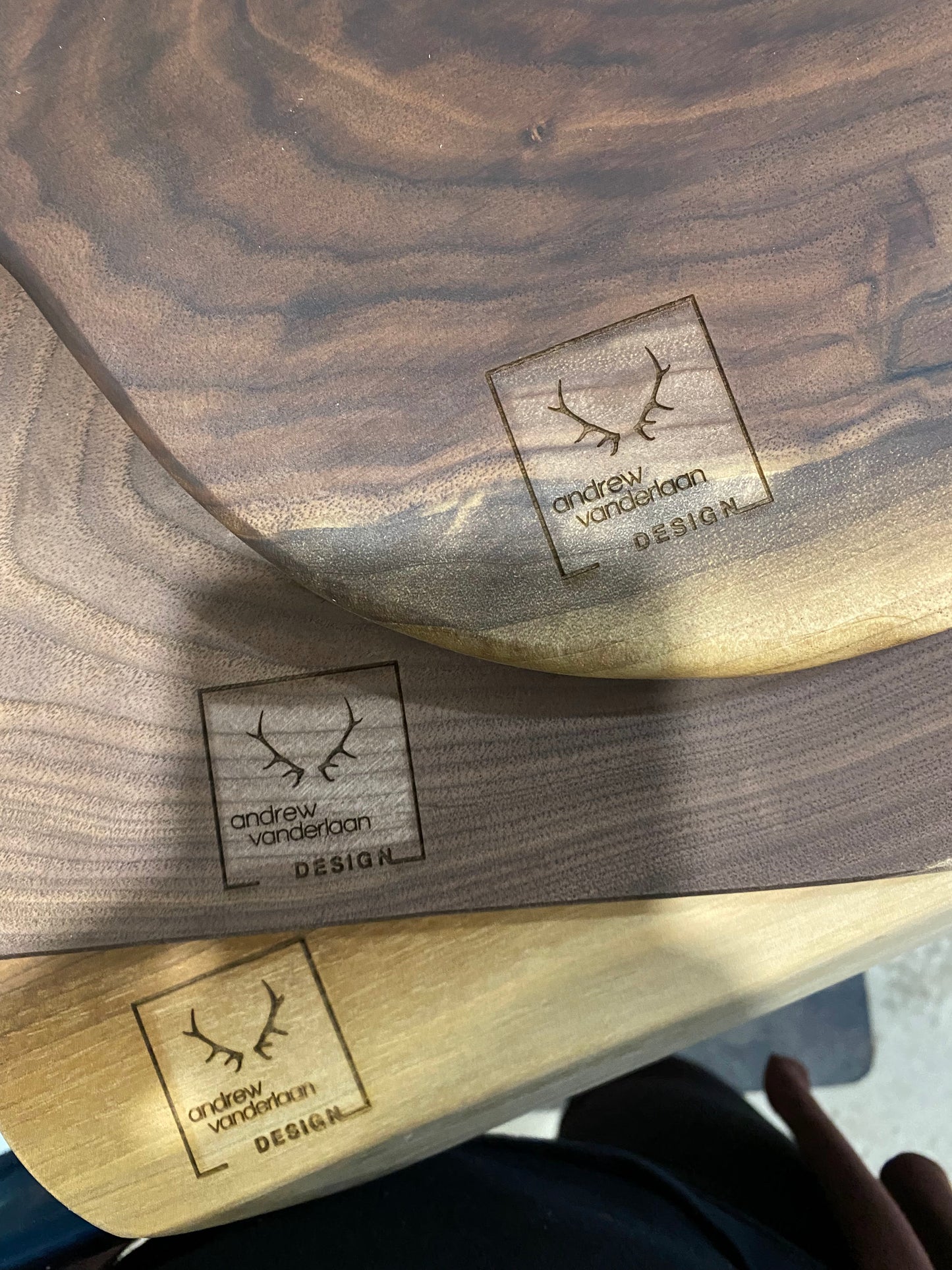 Logo engraving on wood