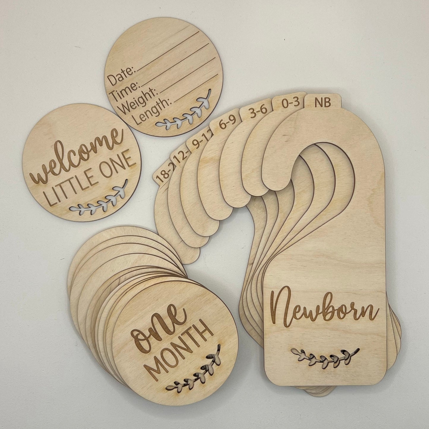 Baby Announcements - Sprig Cut-out theme