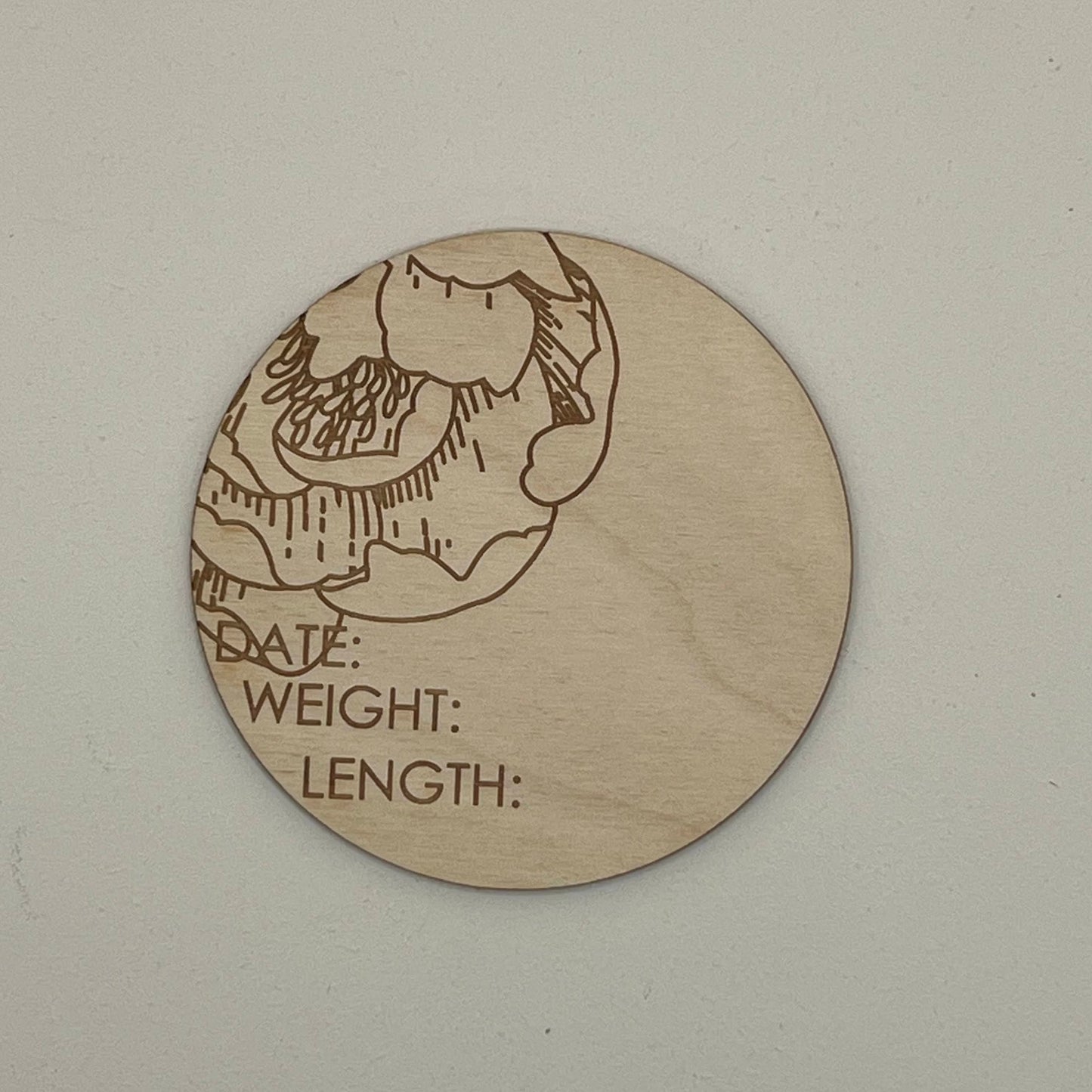 Baby Announcements - Peonies theme