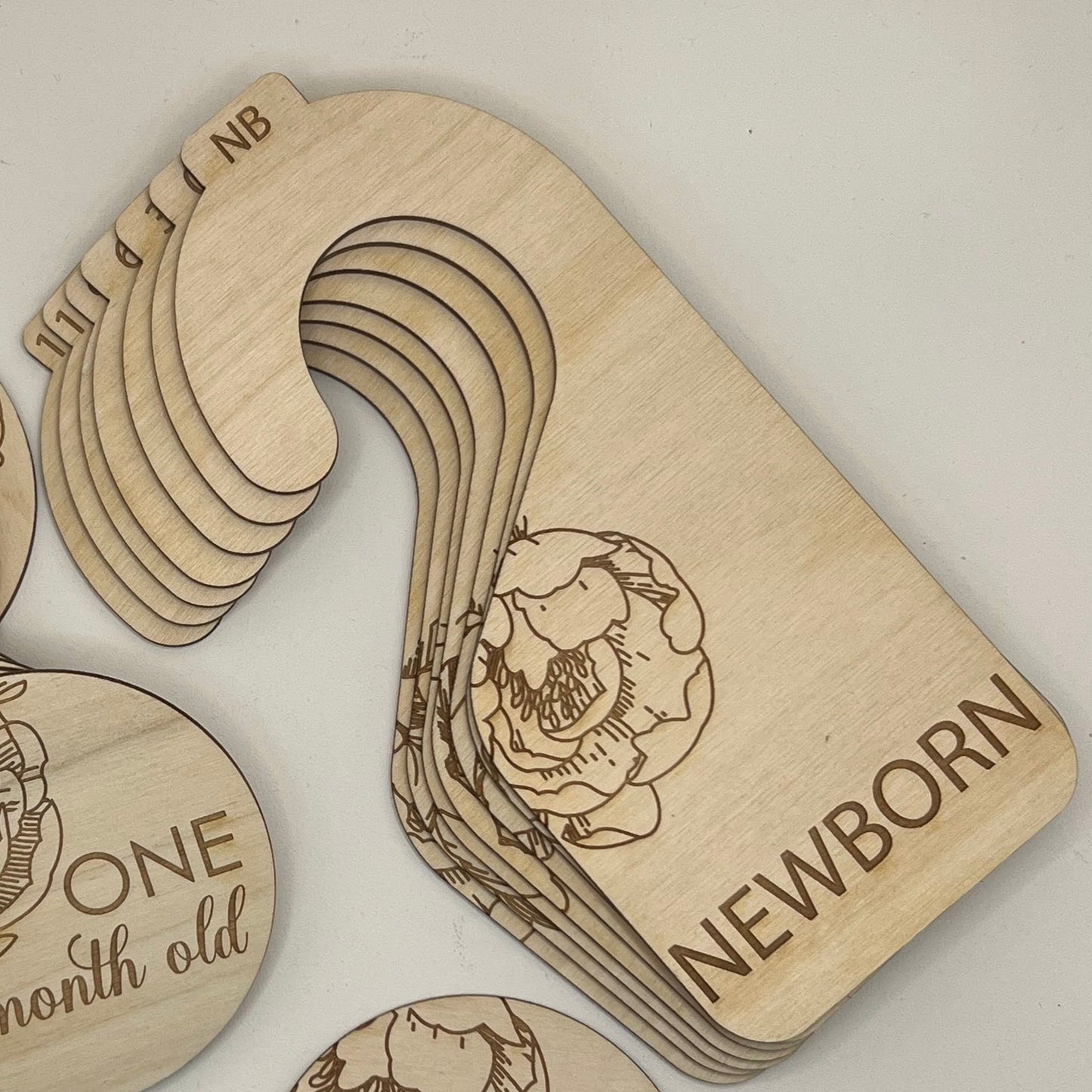 Baby Announcements - Peonies theme