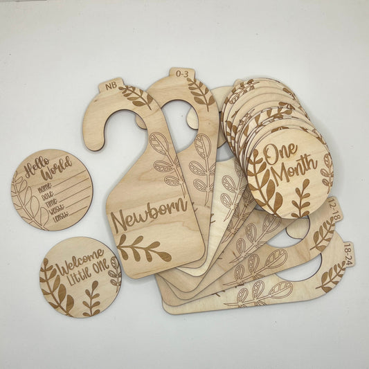 Baby Announcement - Leaves Theme