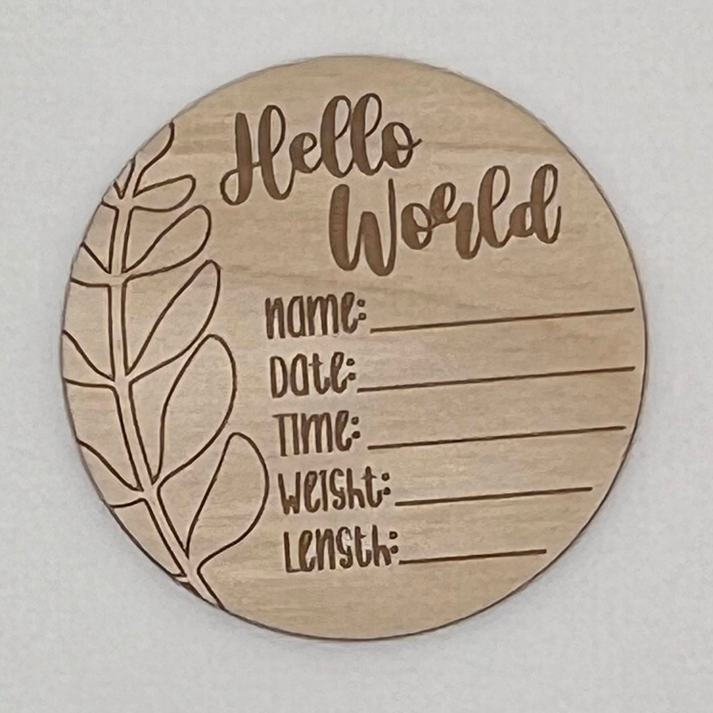 Baby Announcement - Leaves Theme