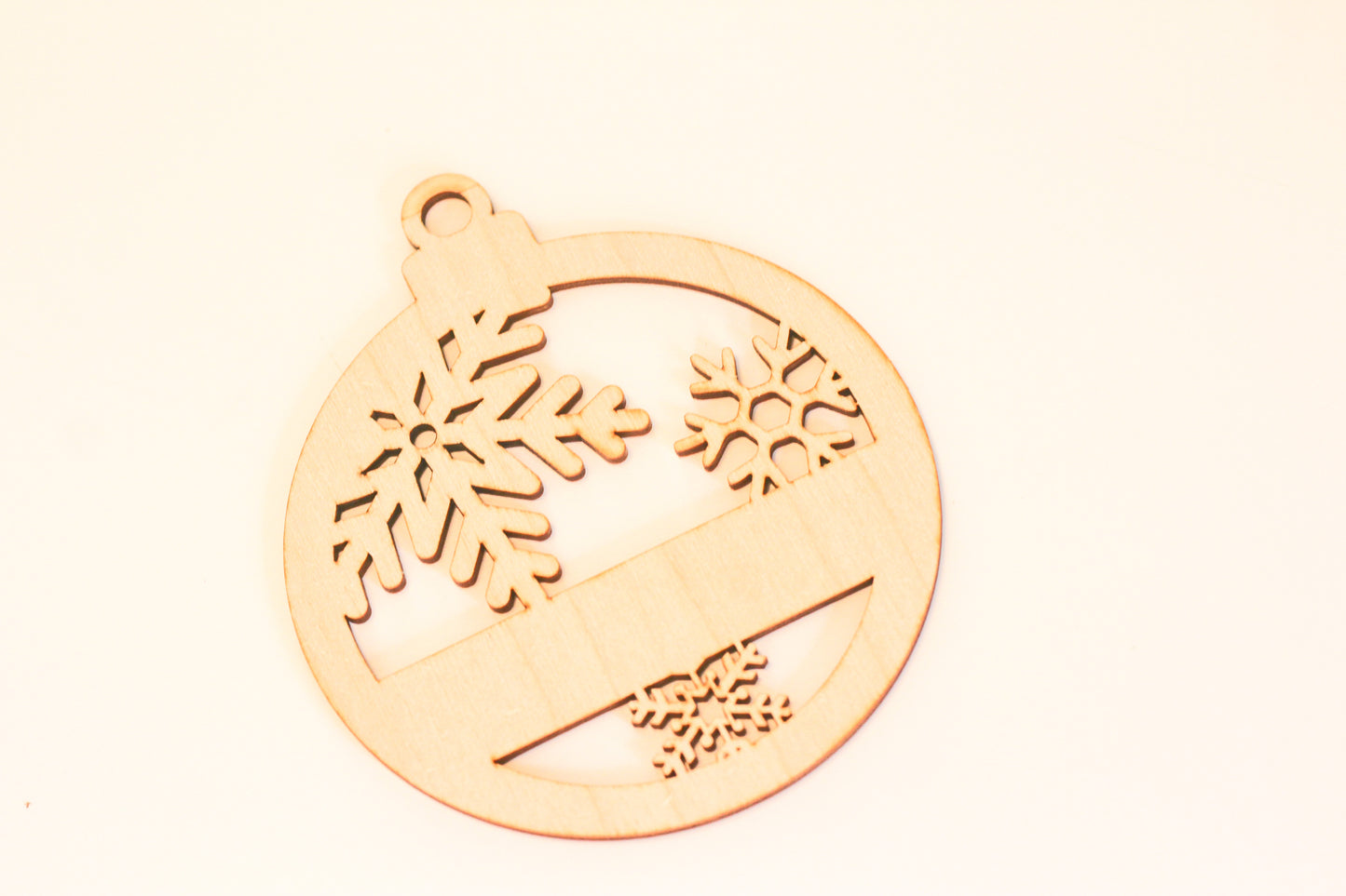 Round with Snowflakes Ornament