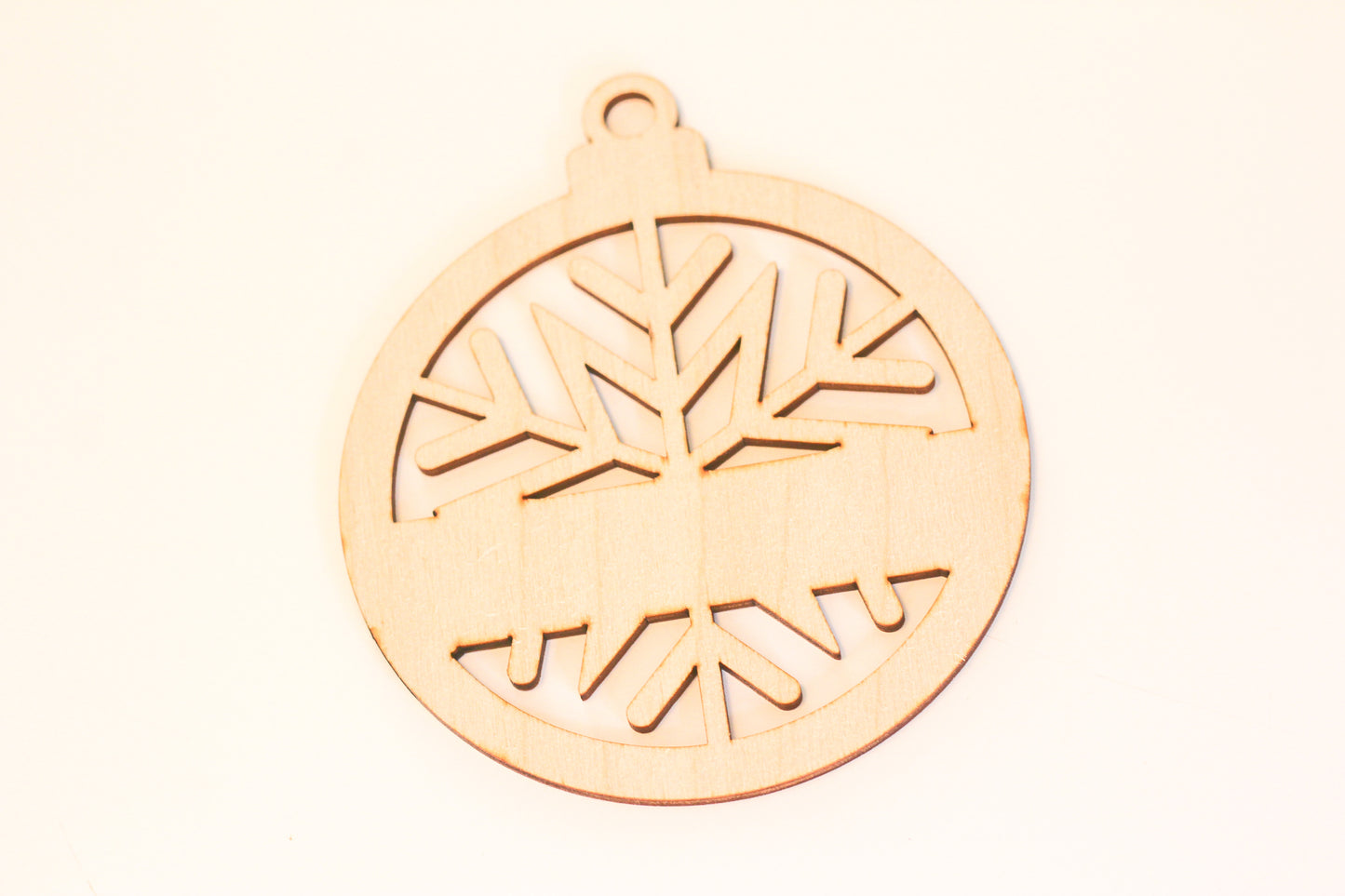 Round with Snowflakes Ornament