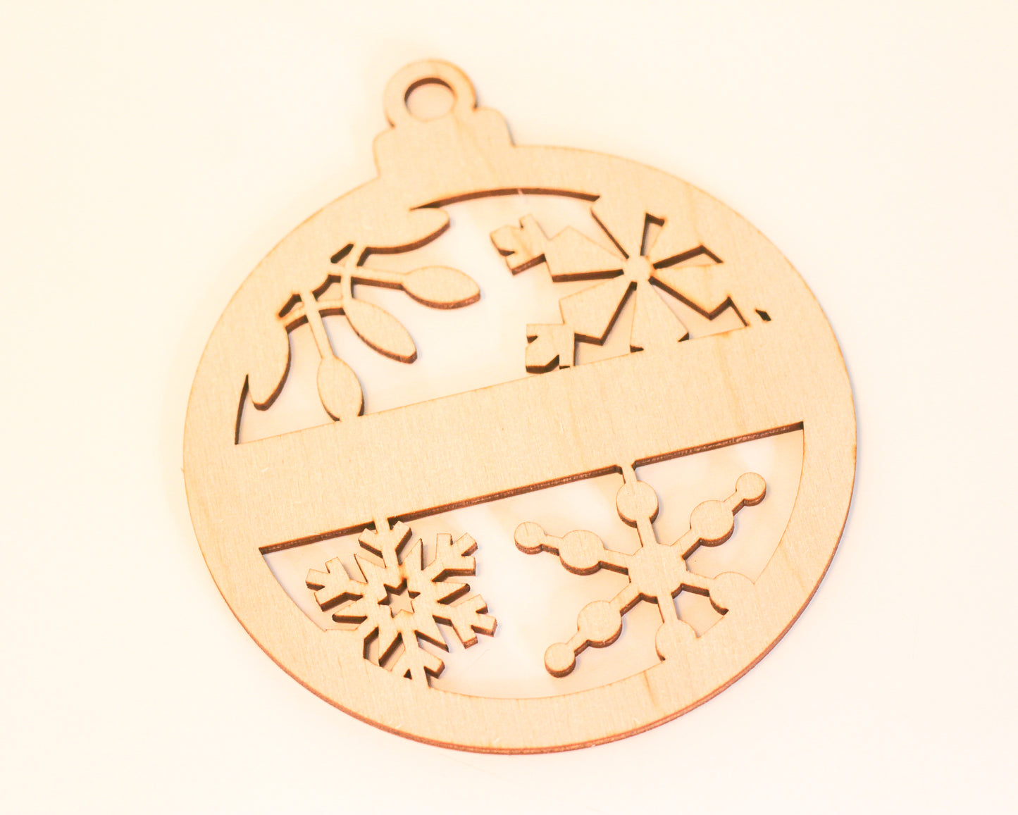 Round with Snowflakes Ornament