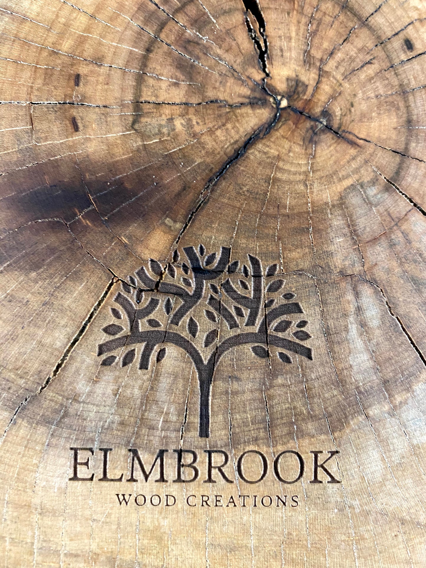 Logo engraving on wood