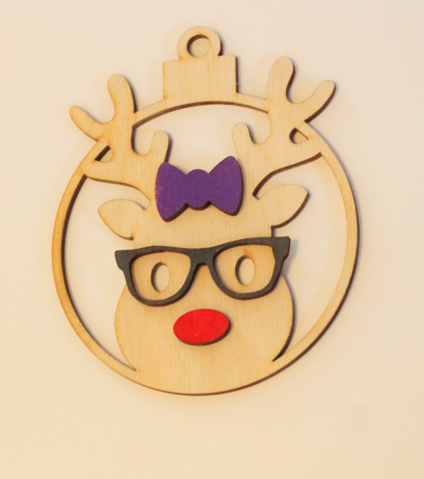 Reindeer Round Ornament