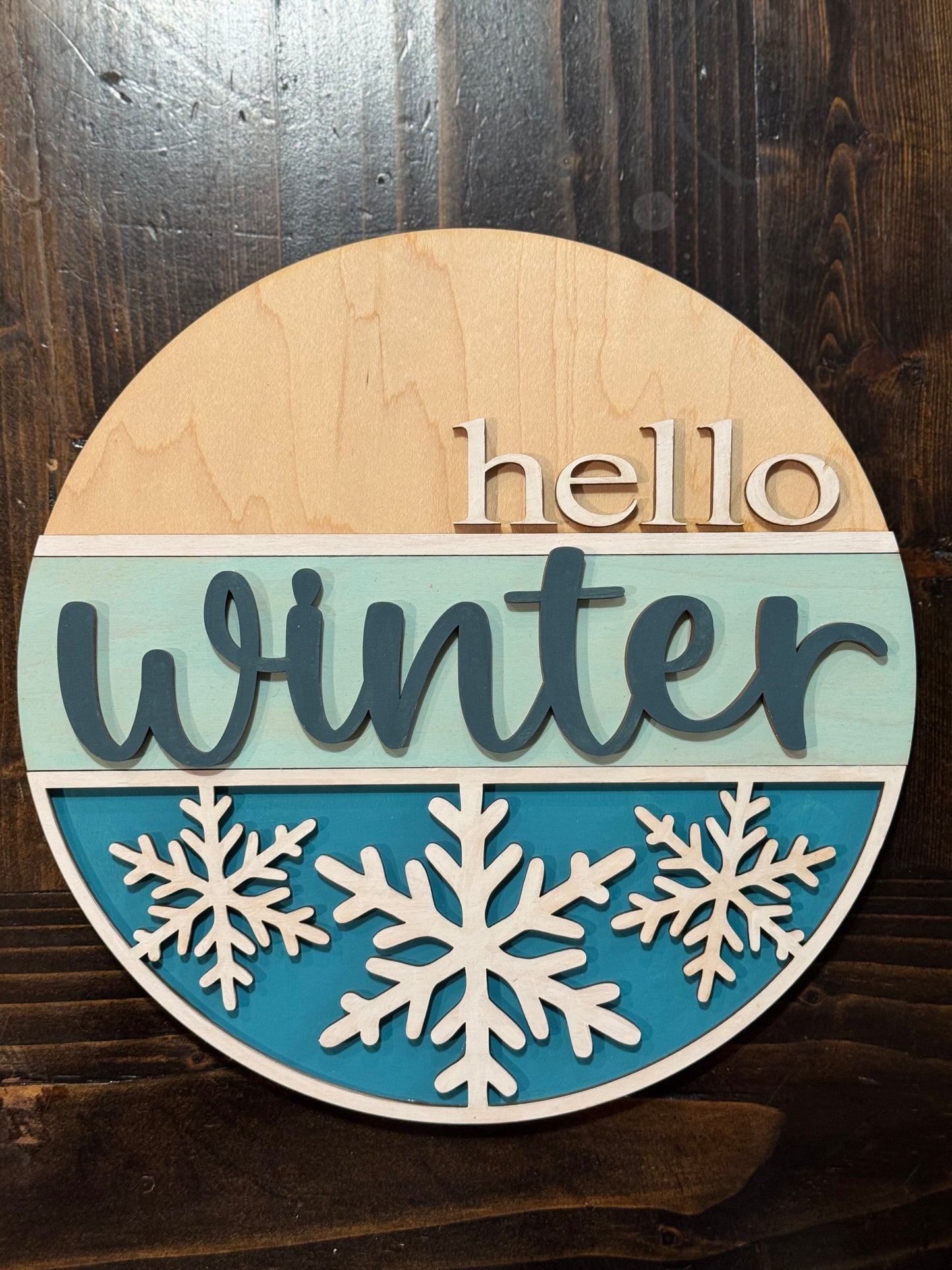 Snowflake Round sign