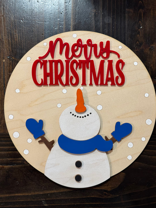 Snowman Round sign