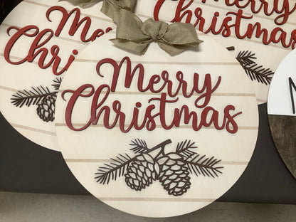 Pine Cone Christmas Sign