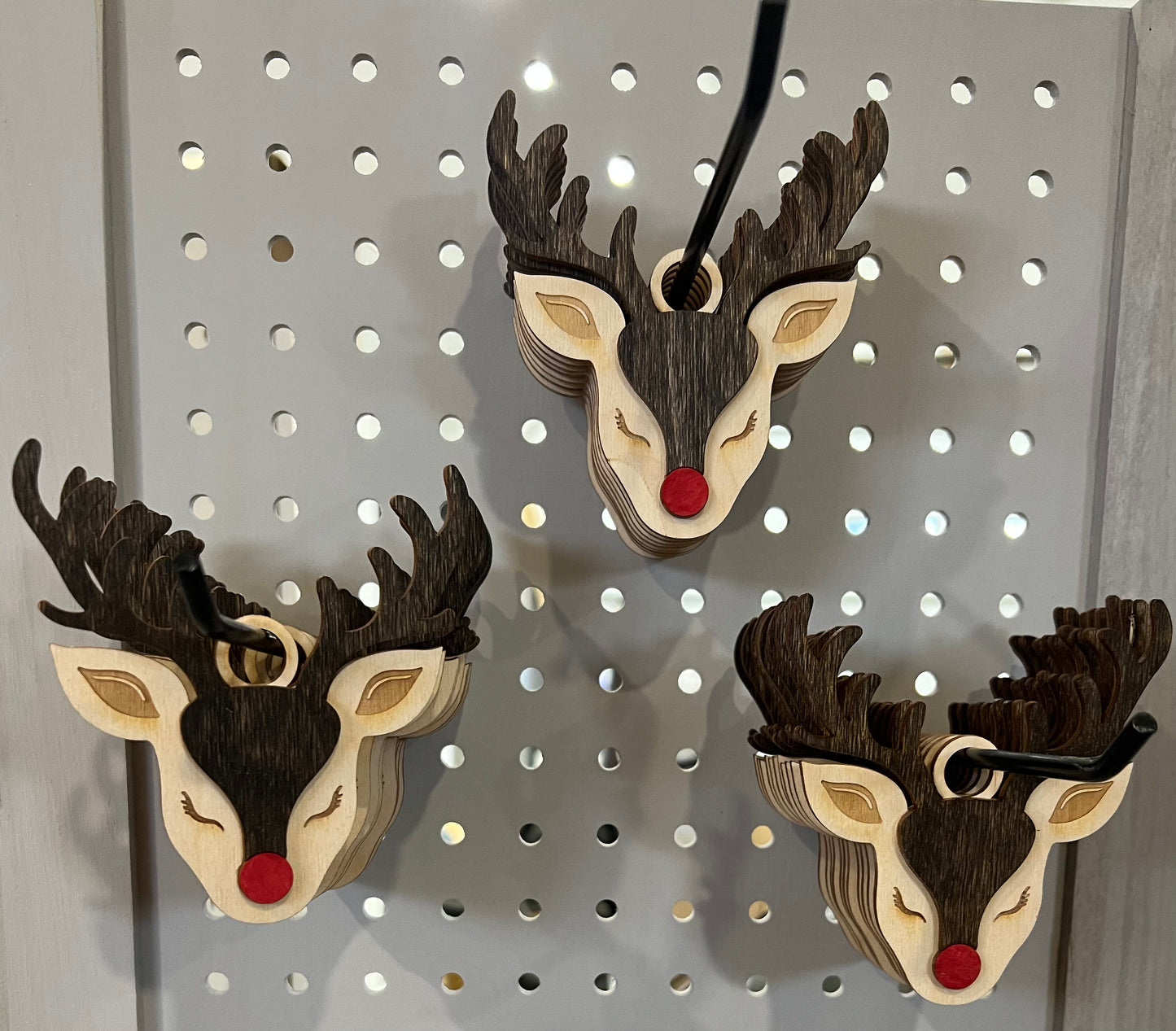 Reindeer with dark antlers