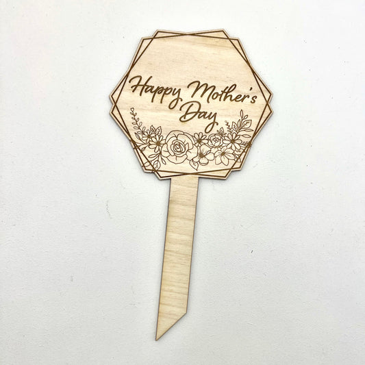 Mother’s Day stake - Hex floral